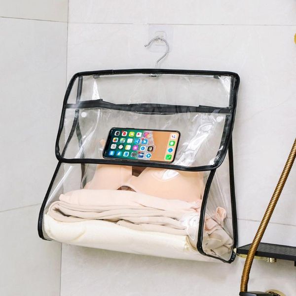 

storage boxes & bins waterproof bag wall hanging clear bags for bathroom student dormitory cosmetic underwear organizer container