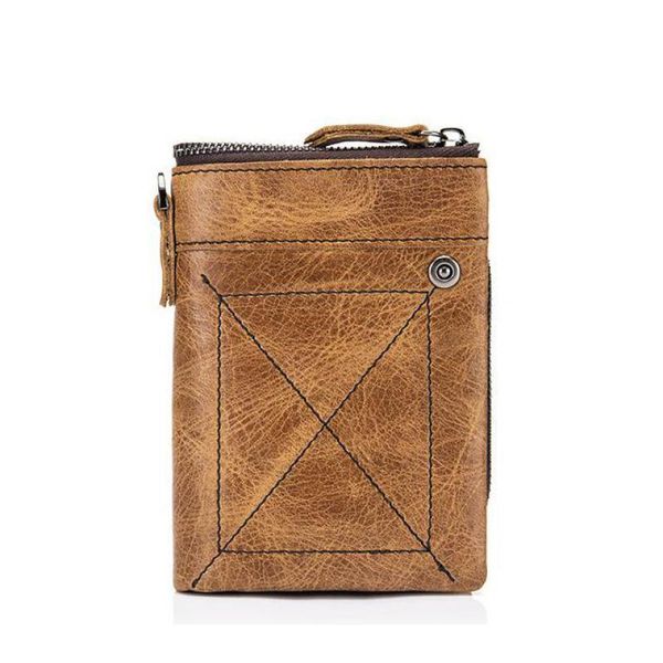 

yourseason men retro small leather purse 2021 casual wallet card holder male coin purse short wallets multi-card position, Red;black