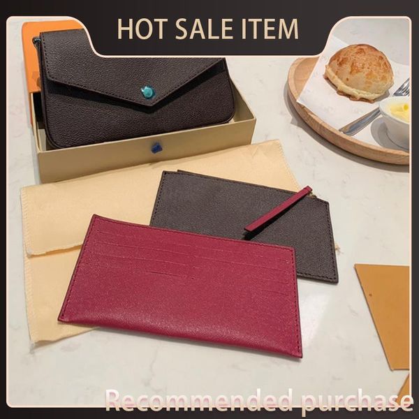 

letter with brown bag handbag leather fashion wallet shoulder mini three-piece bag chain card fashion flower wallet box uncvc