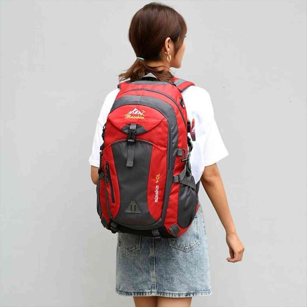 

40l waterproof backpack men women climbing travel usb charging outdoor sports camping hiking school bag