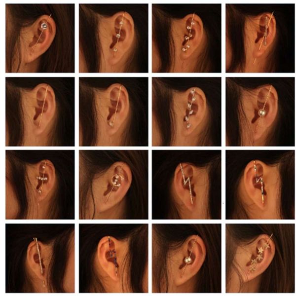 

ear clip selling lightning leaf auricle integrated puncture needle bone e085