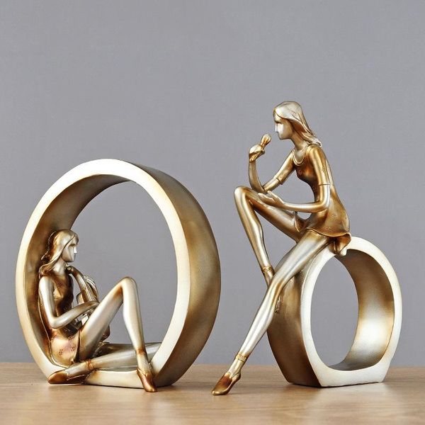 

decorative objects & figurines fun fervent creative gold luxury small ornaments modern design resin simple living room adornos home decorati