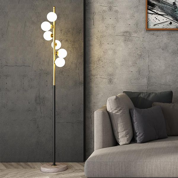 

postmodern floor lamp studio dining room bedside white glass ball tall floor lamp with switch minimalist