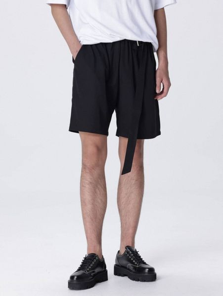 

men buckle detail bermuda shorts x9pl#, Black