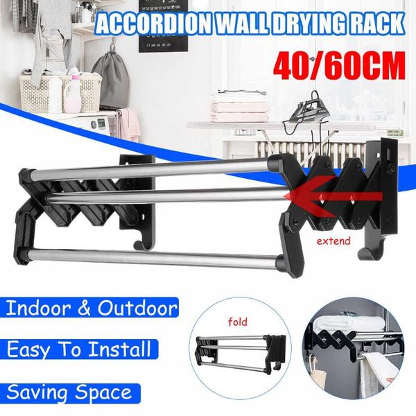 

towel racks 40/60cm foldable punch-bathroom wall mounted drying rack tissue holder stainless steel for