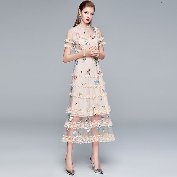 

midi shredded lace, in floral embroidery, knitted or crocheted track, dressed women's party dresses, will see ta9905 dnin, Black;gray