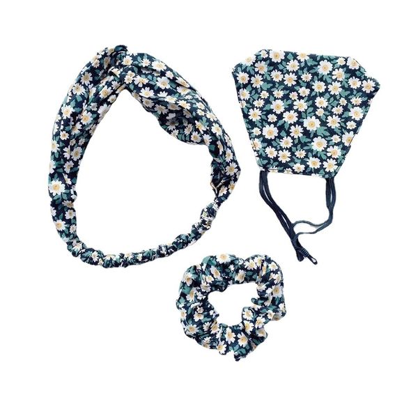 

cross elastic hair band cotton mask ring set combination face wash