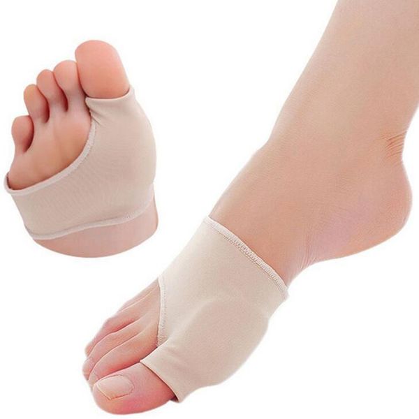 

bunion pads spandex gel cushions stretch hallux valgus protector guard toe small/large size nude color