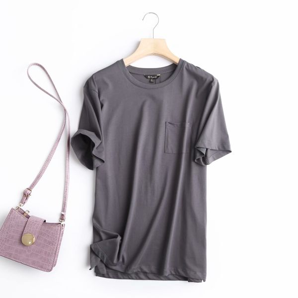 

2021 new women's solid es short sleeve tshirt pockets soft shirt vjxg, White