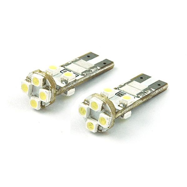 

2pcs xenon white 360-degree shine error 8-smd/9-smd t10 led bulbs