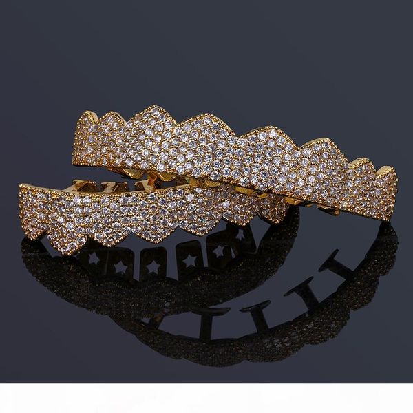 

18k gold plated iced out simulated diamond grills 8 and bottom grillz for your teeth with extra molding bars, Black