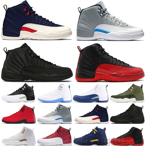 

sales new 12s winterized wntr gym red michigan ovo white mens basketballs shoes the master flu game taxi 12 men sport sneakers shoes k222