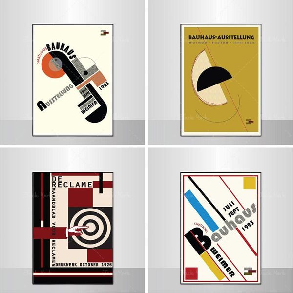 

paintings bauhaus poster,bauhaus exhibition print,herbert bayer,bauhaus print,walter gropius,bauhaus architecture