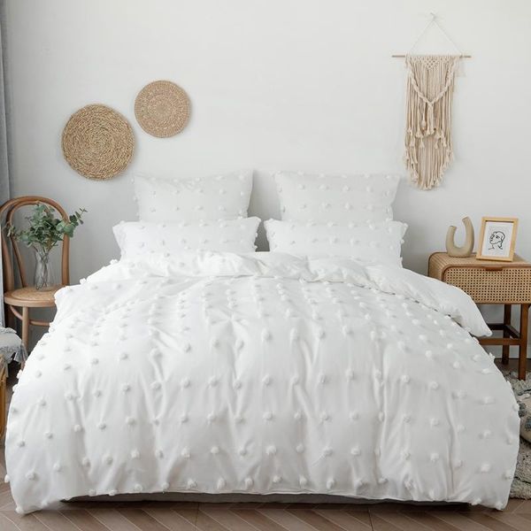 

bedding sets embroidered duvet cover lacework set solid color quilt modern simplicity bedclothes 200x200 king single twin size
