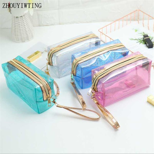 

cosmetic bags & cases women waterproof bag organizer travel toiletries makeup transparent portable brush holder storage toilet pouch