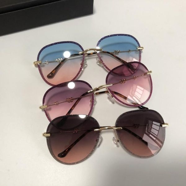 

sunglasses 2021 trending diamond female imitation rhinestones gradient color uv400 women, White;black