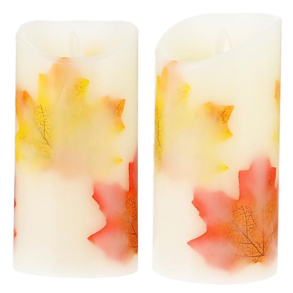 

2pcs pillar lamp simulated candle decorative night light led lamp for valentine