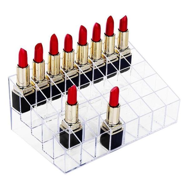 

storage boxes & bins 40 grid makeup organizer box lipstick nail polish display stand holder cosmetic clear acrylic jewelry