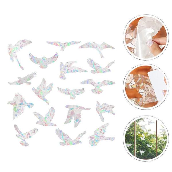 

window stickers 1 sheet exquisite bird shaped decorative refraction decals
