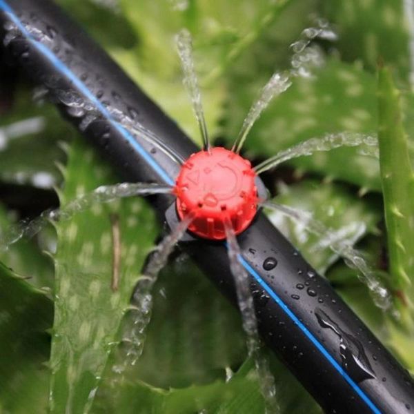 

watering equipments 1/4 inch hose sprinklers 8 spray hole micro dripper adjustable flow for agriculture garden pp