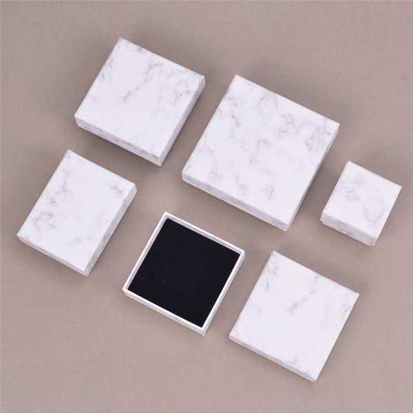 Высококачественные роскошные мраморный ювелирные изделия бумаги упаковочные кольца подвески коробки картона подарочная коробка оптом