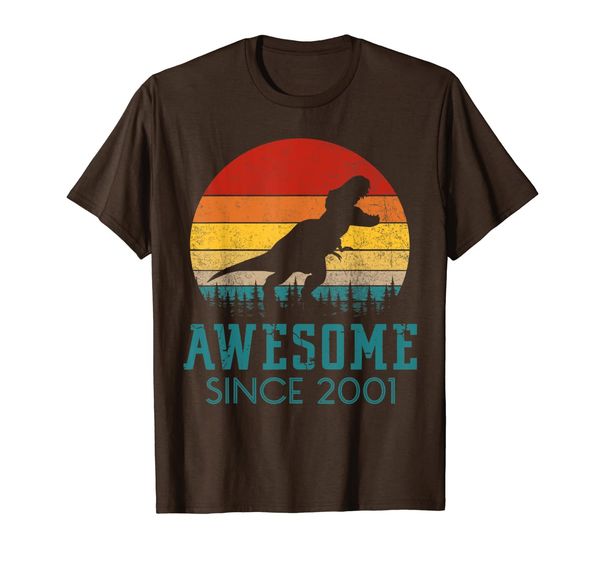 

Awesome Since 2001 T-Shirt 18 Years Old Dinosaur Gift, Mainly pictures