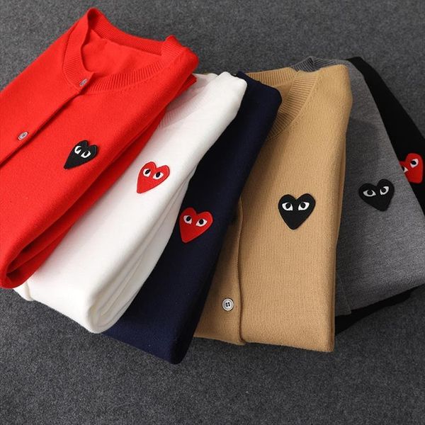 

long sleeve lover couple cashmere women sweaters embroidery love heart cardigan loose solid and men sweater knitting cardigans, White;black