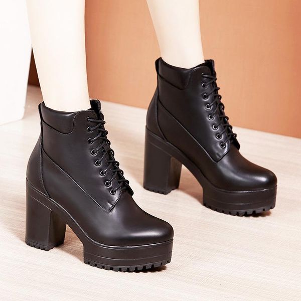 

boots velvet large size season dance high-heeled shoes thick-heeled, Black