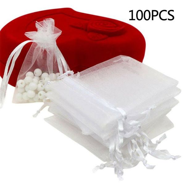

gift voile net bags drawstring wedding decoration pack set 100pcs large
