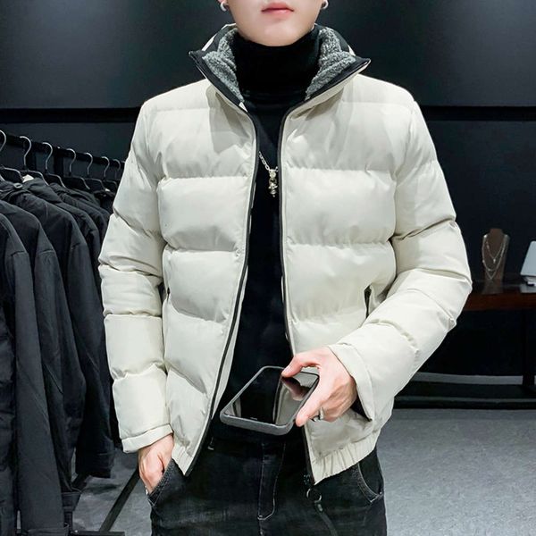 

new korean leisure sports down cotton padded jacket youth fashion trend thickened winter men's coat, Black;brown
