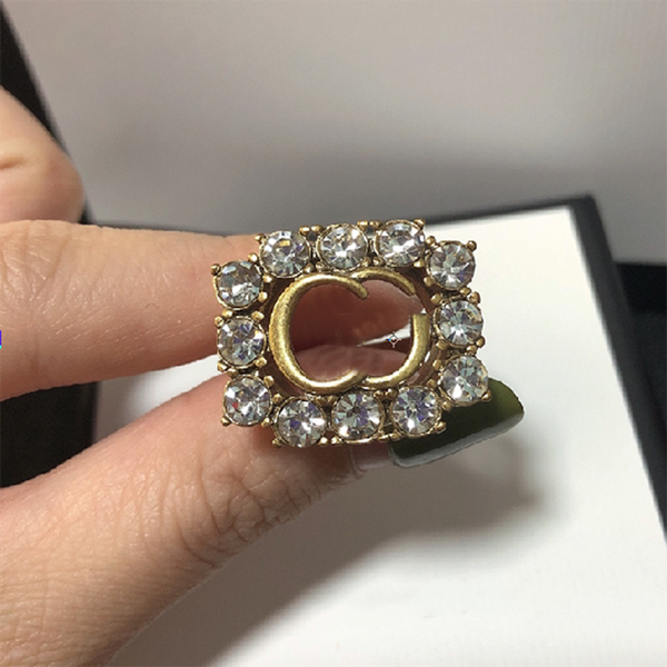 

band rings designer ring letter diamond wrap rings designers luxury jewelry for women mens 18k rings fashion gold retro casual rings d211020, Silver