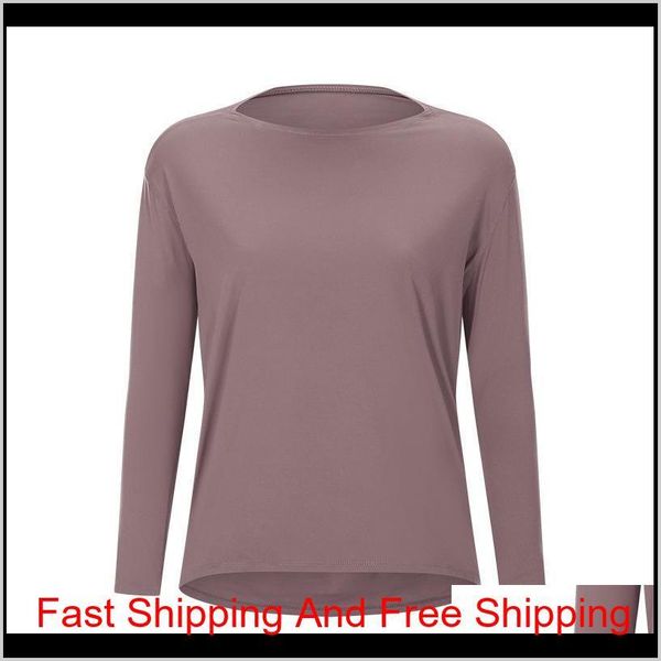 

luyogasports lu running loose long-sleeved women's slim fit shirt breathable women's training fitness lu yoga qylmxe lyqlove, White;red