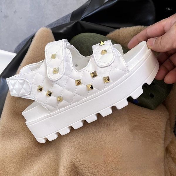 

sandals 2021 summer gladiator women student flat shoes casual rivets open-toe beach1, Black