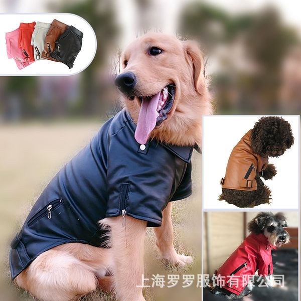 

dog leather coat dog et big pet bull french bucket