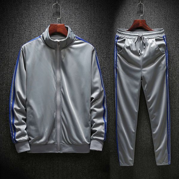 

autumn new suit korean slim fashion sportswear cardigan men's wear, Gray