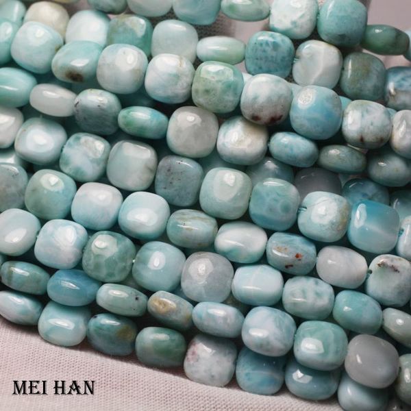 

other meihan wholesale (1 strand) natural 8*8mm larimar square strand loose fashion gem stone beads for jewelry making diy