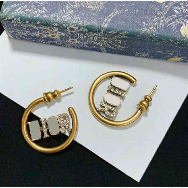 

70% off outlet online antique letter star fashion women's new earrings with diamond earrings, Golden