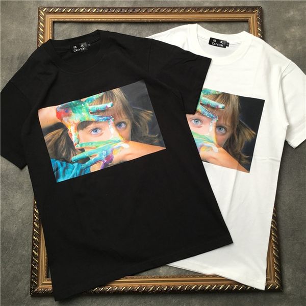 

2021 new barrett doodle girl print tee mens short sleeve t-shirt women cotton casual hip hop highstreet t shirt black s-xl llfq, White;black
