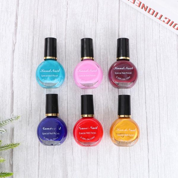 

nail polish 6pcs stamping art long-lasting varnish diy printing