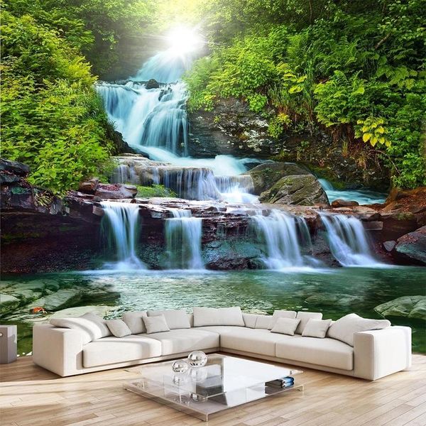 

wallpapers custom mural wallpaper 3d waterfall nature landscape wall painting living room tv sofa bedroom study home decor papers 3 d
