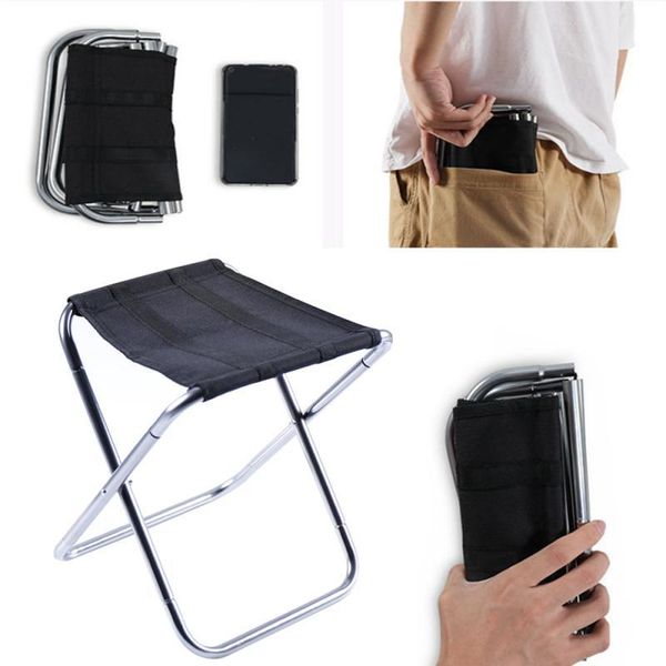

camp furniture mini portable folding stool,ultra light outdoor slacker chair hiking fishing camping seat with carry bag silver for kids
