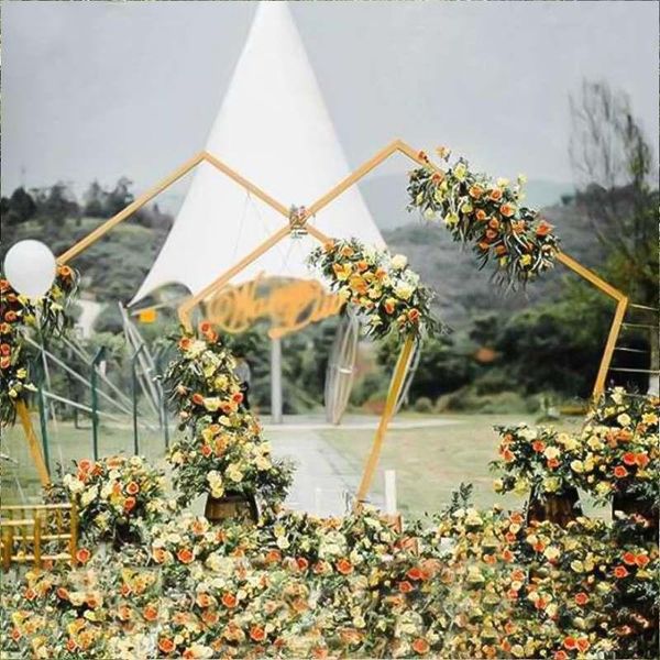 

party decoration 2.5m wedding arch background wrought iron shelf decorative diy stand frame outdoor garden