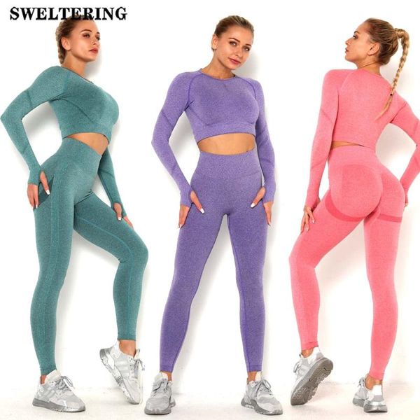 

gym set seamless women yoga workout set fitness clothing push up leggings crop bra sport wear suits running tracksuit 2 pcs