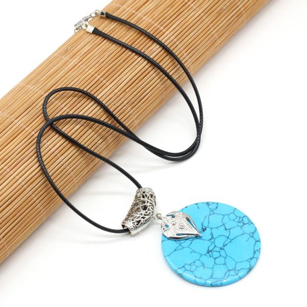 

pendant necklaces natural freshwater shell alloy turquoise round necklace exquisite diy jewelry mother-of-pearl shells, Silver