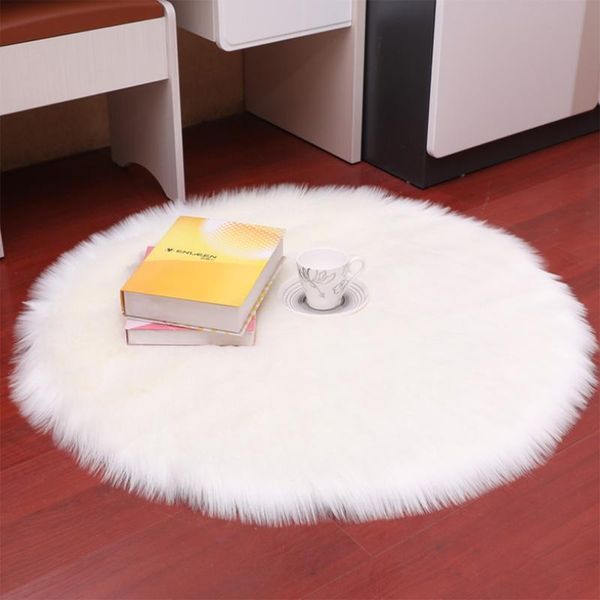 

carpets bedroom round fluffy area rugs soft sheepskin long hair mat faux fur wool