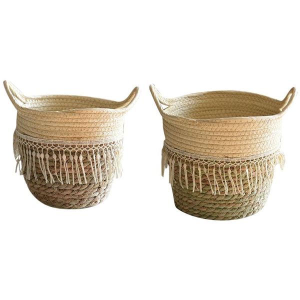 

storage baskets straw cotton rope basket,woven basket for home accent,organizer,basket plant,nursery laundry hamper, indoor planter