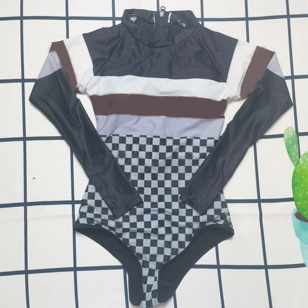 

summer classic check swimming suit ins style letter sports swimsuit ladies outdoor beach wear