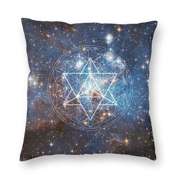 

cushion/decorative pillow personalized merkaba in flower of life case home decor two side sacred geometry geometric space cushion cover for