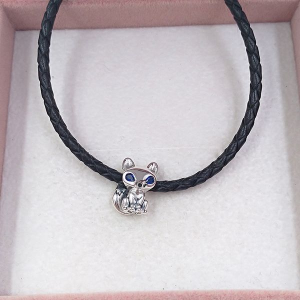 925 Ayar Gümüş Takı Yapımı Kiti Pandora Mavi Gözlü Fox Charms Zincir DIY Sevimli Bilezik Kadınlar Için Boncuk Kardeş Genç Kız Kolye Çocuk Bileklik Kolye 799096C01