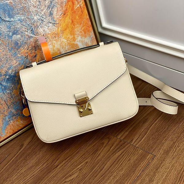 

2021 new style rice white screen printing silver grey m45384 shoulder bag the bag is oversized in embossed leather fashion atmosphere bags